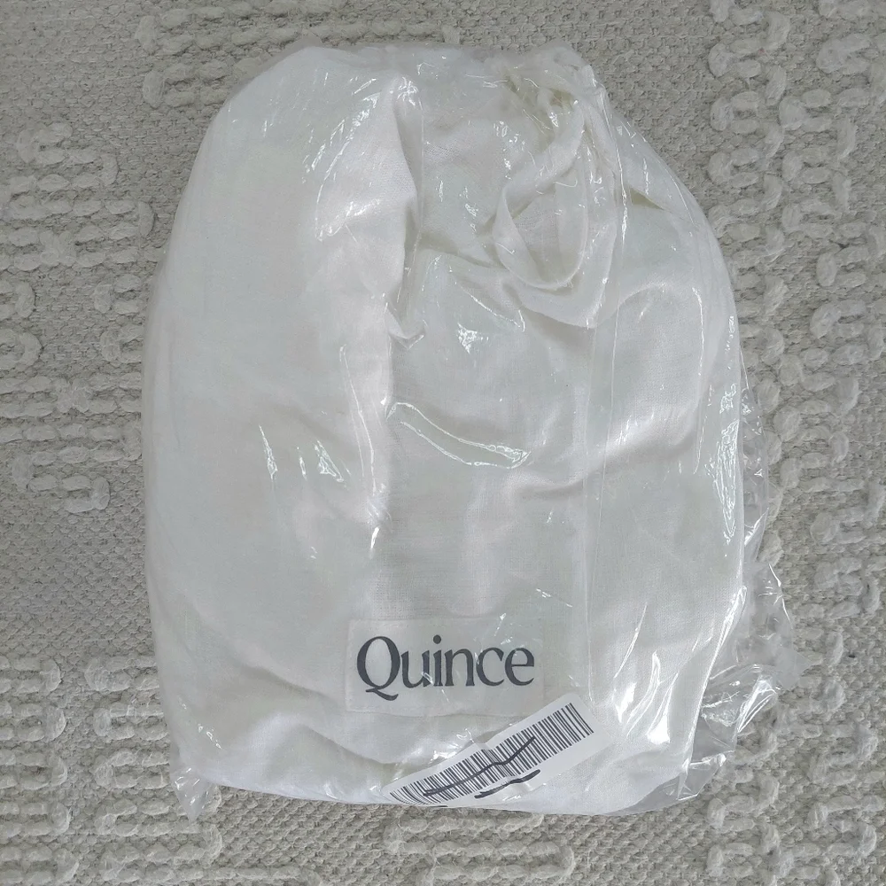 Quince Linen White Flange Standard Shams! Set Of 2 (N34) - Picture 11 of 11